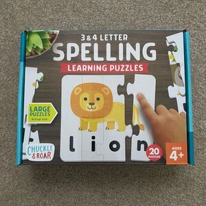 Kids 3 & 4 Letter Spelling Learning Puzzles by Chuckle & Roar